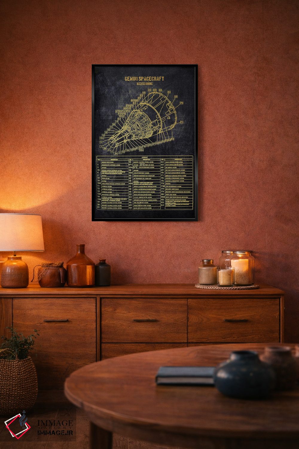 تابلو دکوراتیو جمینی طلایی اثر جوزف فرناندو - D5B