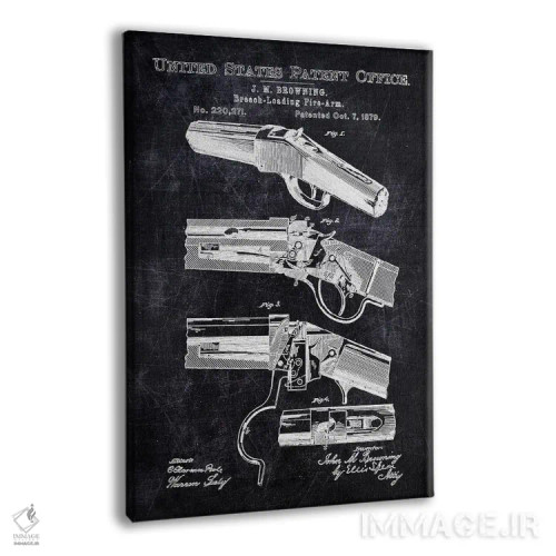 تابلو دکوراتیو سلاح گرم لوباورگ از عقب اثر جوزف فرناندو - نمای پرسپکتیو محصول