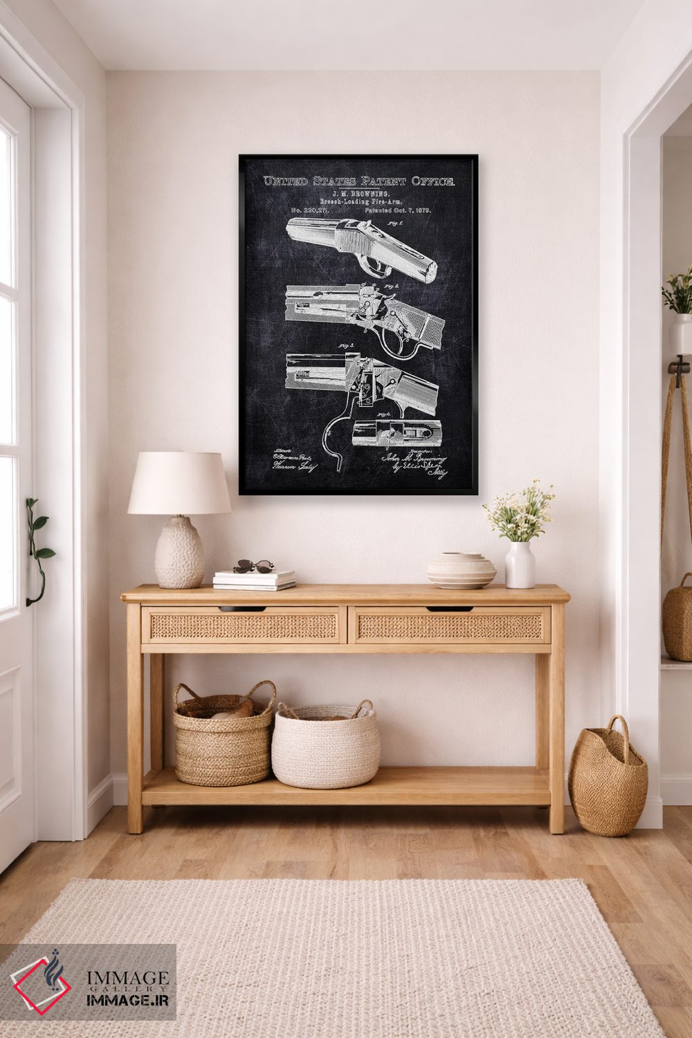 تابلو دکوراتیو سلاح گرم لوباورگ از عقب اثر جوزف فرناندو - D4B