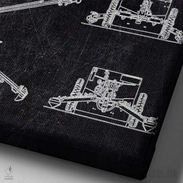 تابلو دکوراتیو توپ ۳۷ میلی متری مدل M3 اثر جوزف فرناندو - نمای نزدیک بافت بوم