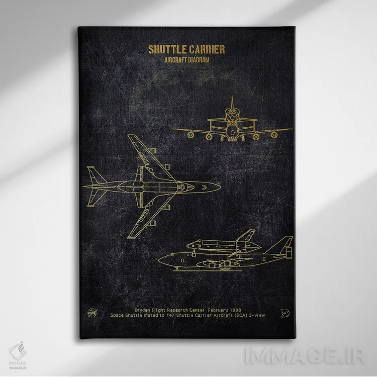 تابلو دکوراتیو ناو هواپیمابر اثر جوزف فرناندو - نمای روبهرو روی دیوار