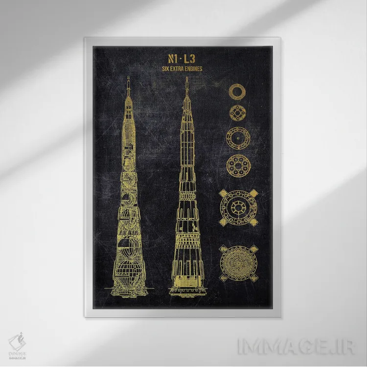 تابلو دکوراتیو N1 شوروی اثر جوزف فرناندو - نمای قابدار سفید