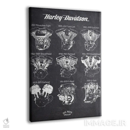 تابلو دکوراتیو موتور هارلی اثر جوزف فرناندو - نمای پرسپکتیو محصول