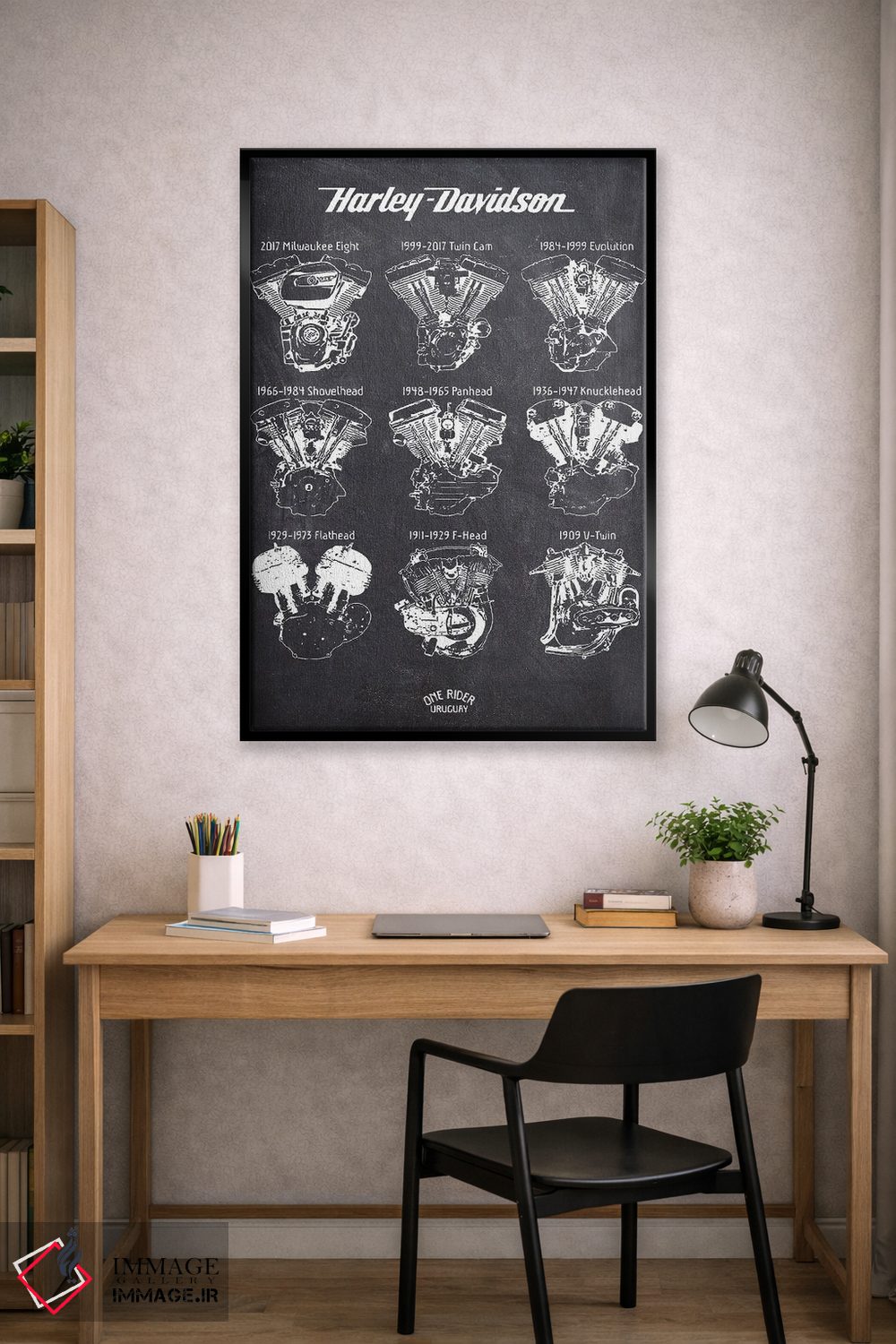 تابلو دکوراتیو موتور هارلی اثر جوزف فرناندو - D2B