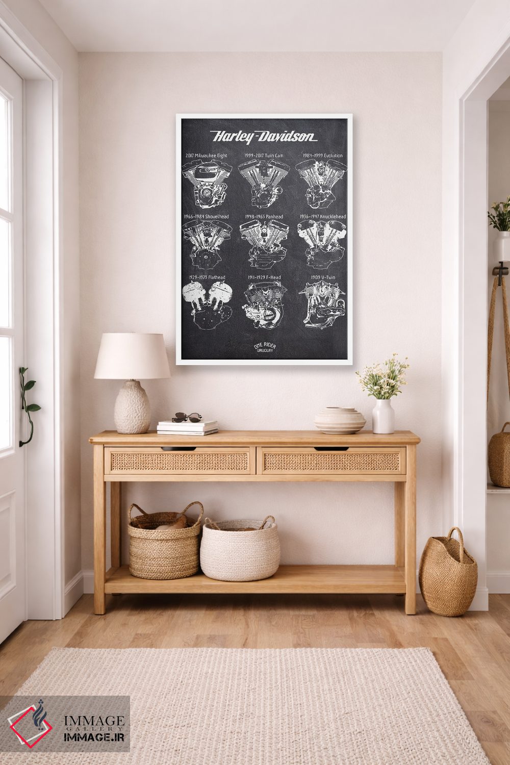 تابلو دکوراتیو موتور هارلی اثر جوزف فرناندو - D6W