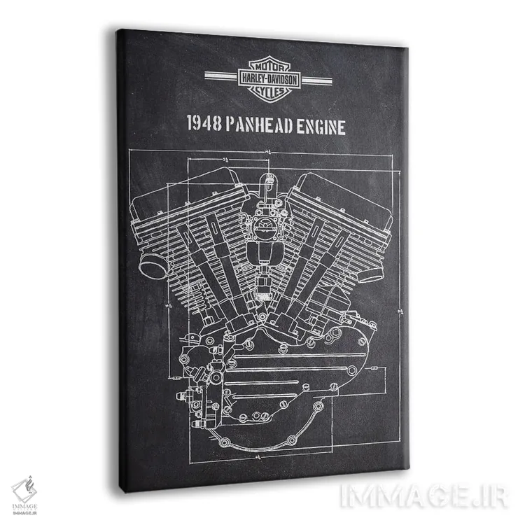 تابلو دکوراتیو موتور پن هد ۱۹۴۸ اثر جوزف فرناندو - نمای پرسپکتیو محصول