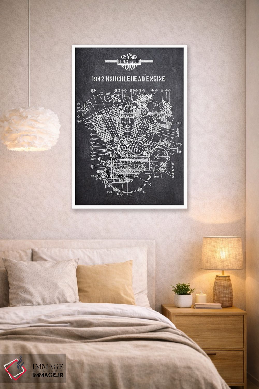 تابلو دکوراتیو موتور ناکل هد ۱۹۴۲ اثر جوزف فرناندو - D1W