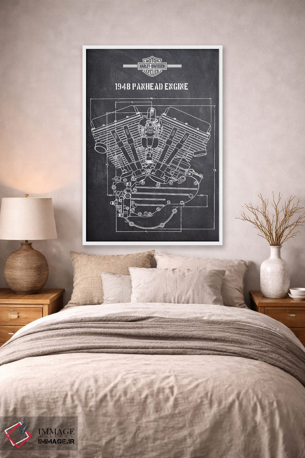 تابلو دکوراتیو موتور پن هد ۱۹۴۸ اثر جوزف فرناندو - D1W