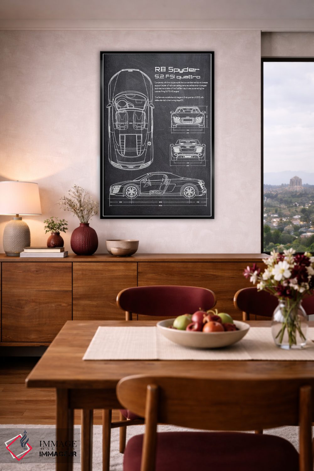 تابلو دکوراتیو R8 اسپایدر نسخه ۲ اثر جوزف فرناندو - D3B