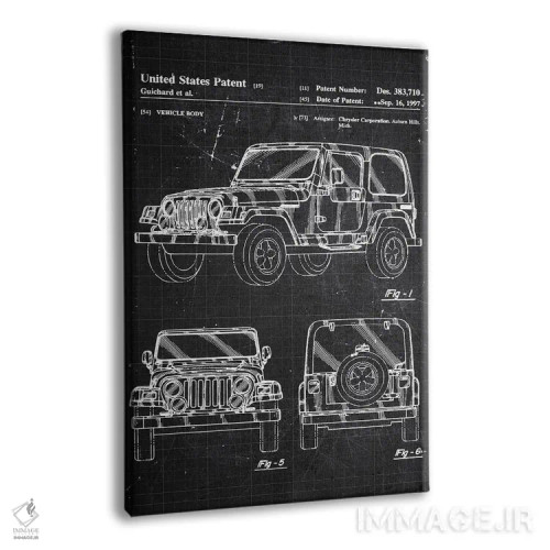 تابلو دکوراتیو جیپ رانگلر اثر جوزف فرناندو - نمای پرسپکتیو محصول
