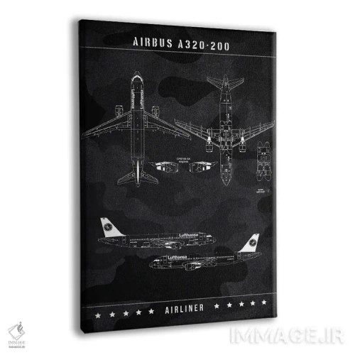 تابلو دکوراتیو ایرباس A320-200 اثر جوزف فرناندو - نمای پرسپکتیو محصول