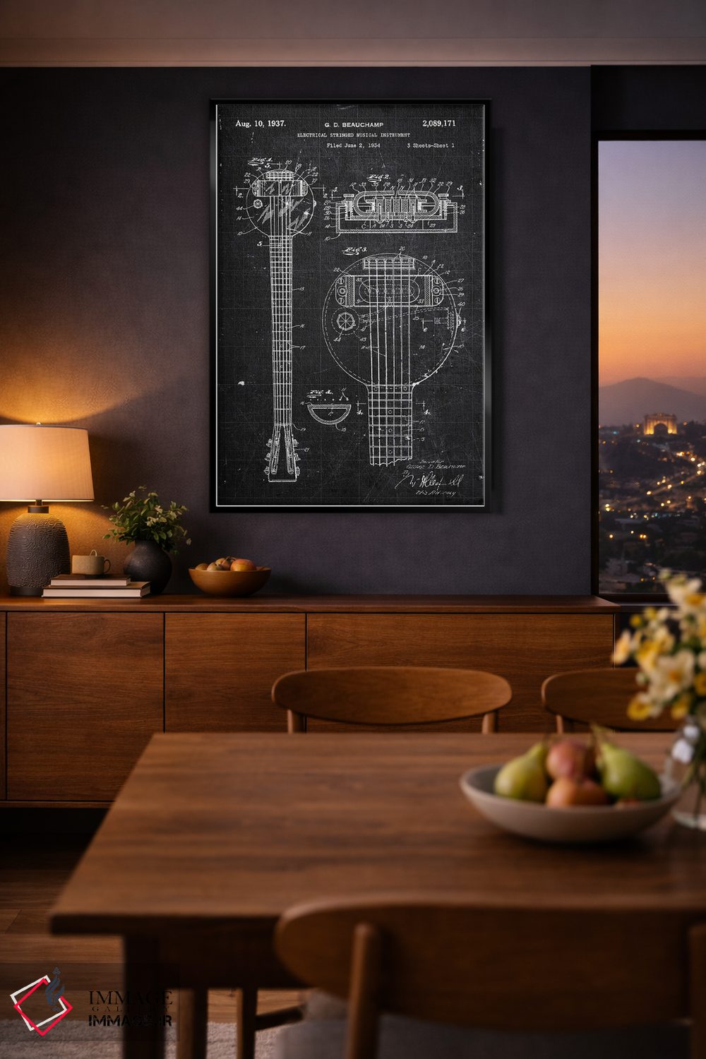 تابلو دکوراتیو ساز موسیقی اثر جوزف فرناندو - D2B