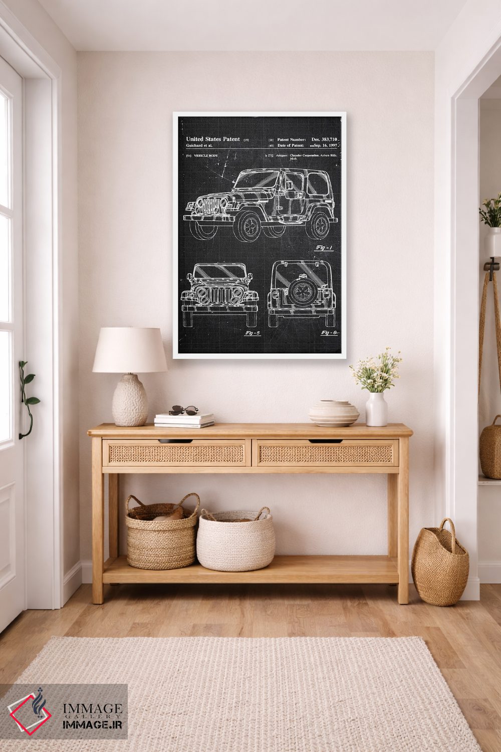 تابلو دکوراتیو جیپ رانگلر اثر جوزف فرناندو - D3W