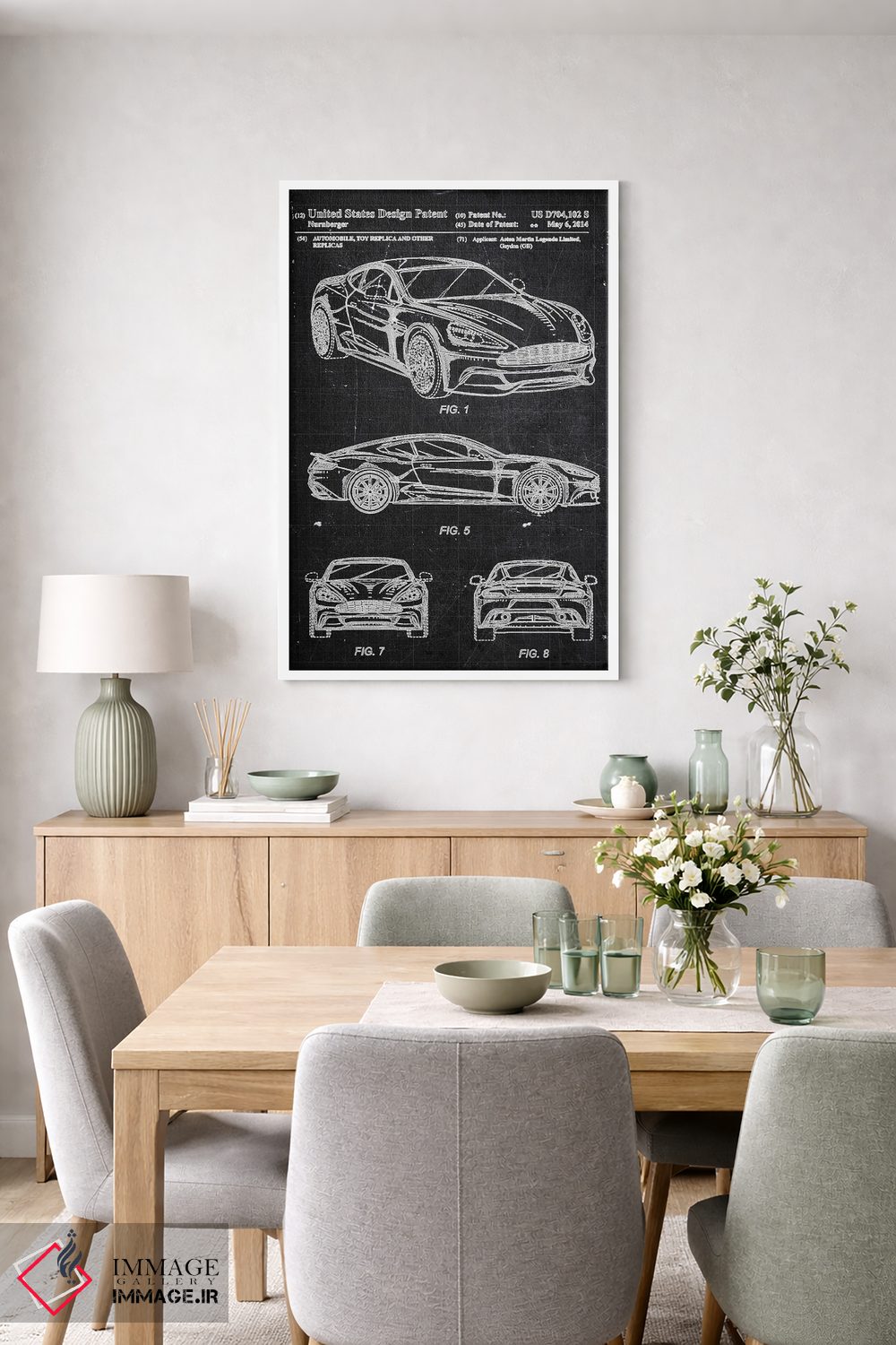 تابلو دکوراتیو استون مارتین اثر جوزف فرناندو - D5W