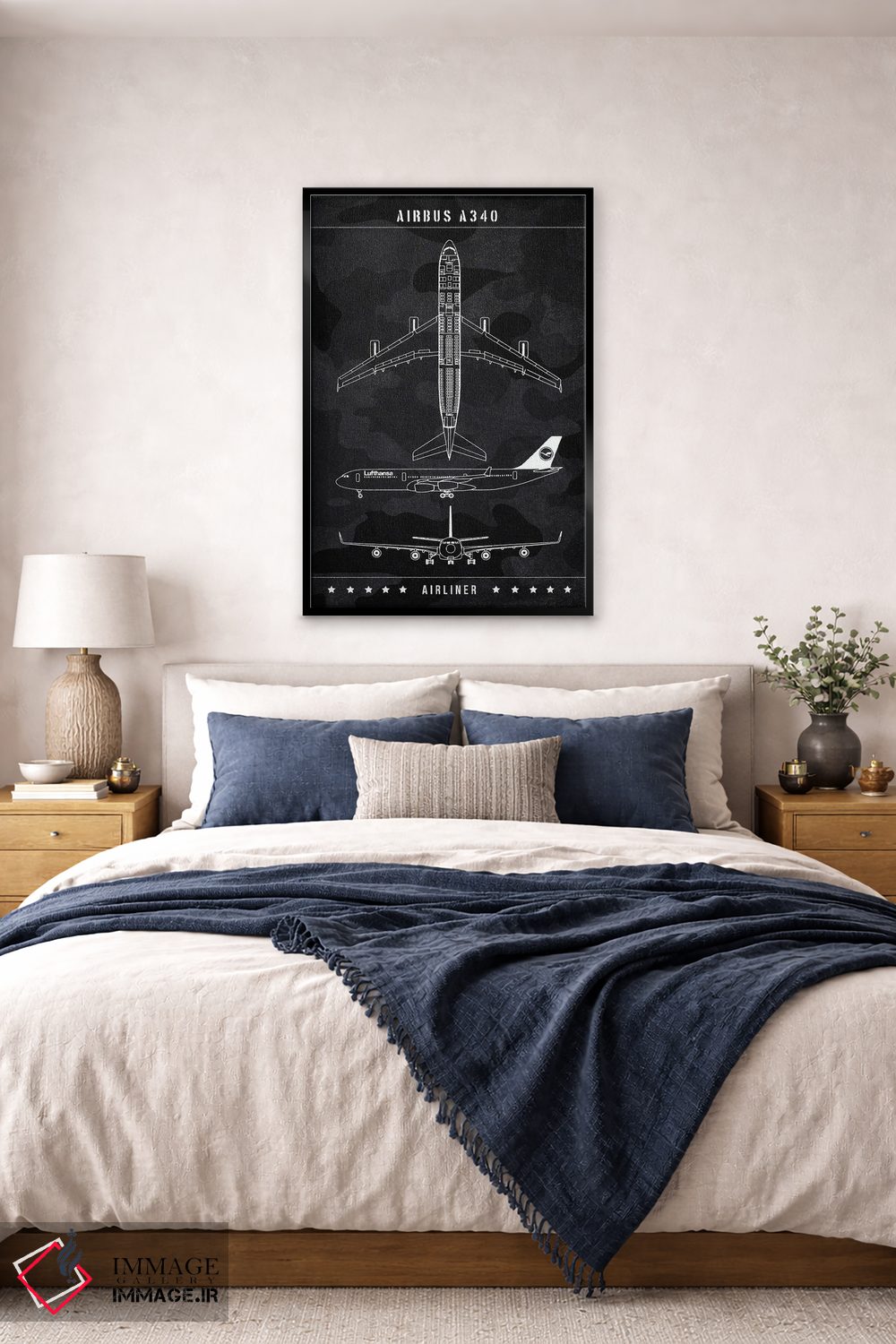 تابلو دکوراتیو ایرباس A340 اثر جوزف فرناندو - D6B
