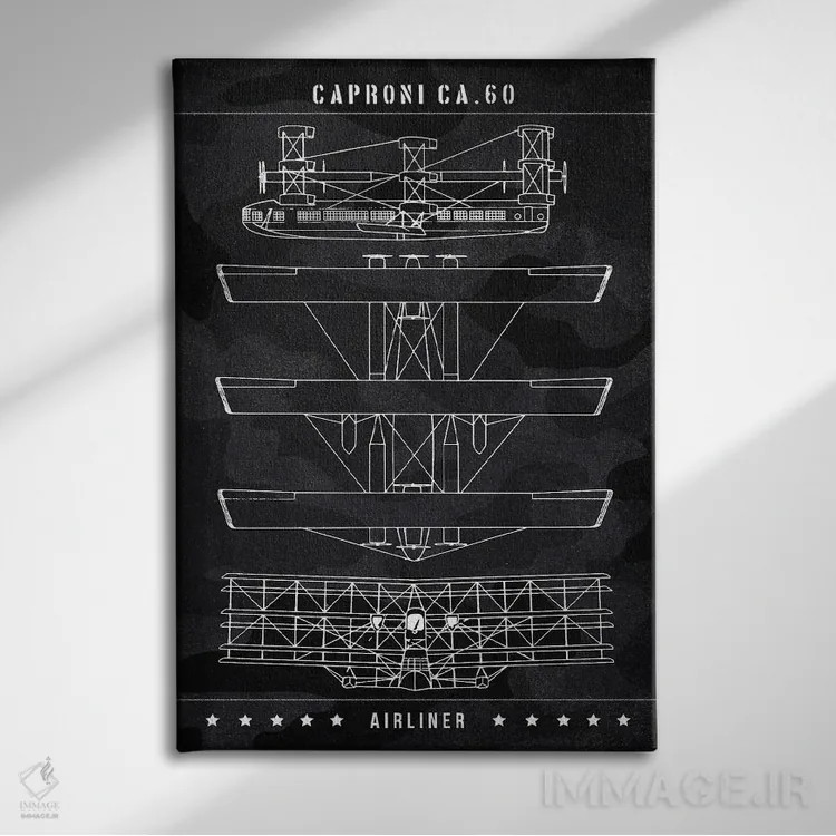 تابلو دکوراتیو کاپرونی Ca.60 اثر جوزف فرناندو - نمای روبهرو روی دیوار