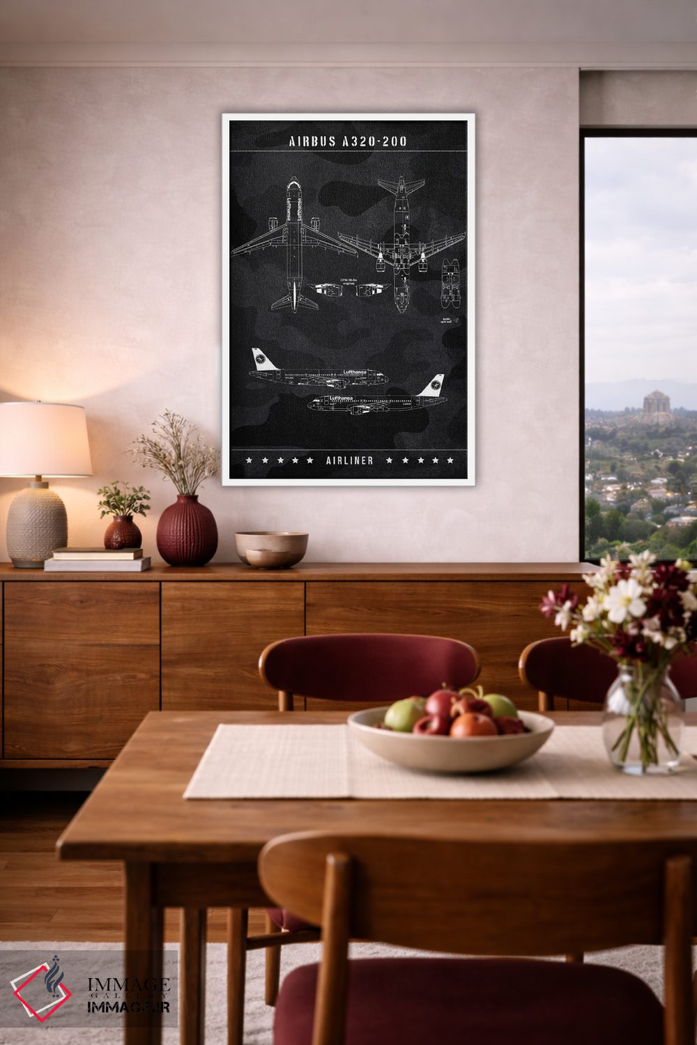 تابلو دکوراتیو ایرباس A320-200 اثر جوزف فرناندو - D2W