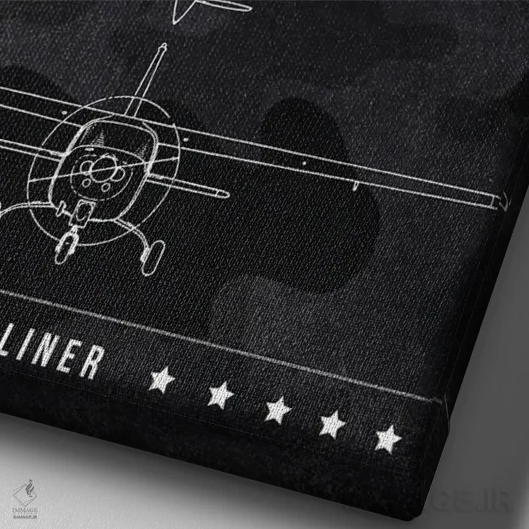 تابلو دکوراتیو سسنا ۱۷۷RG کارباورال اثر جوزف فرناندو - نمای نزدیک بافت بوم