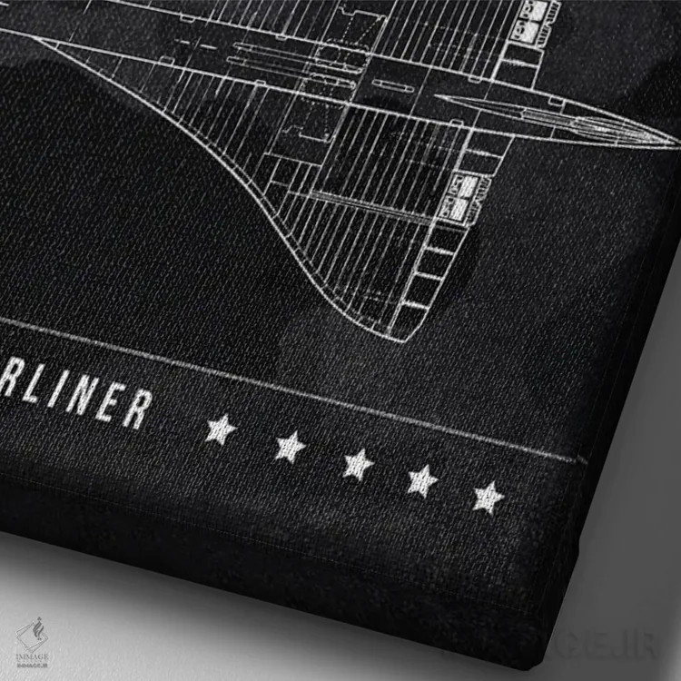 تابلو دکوراتیو کنکورد اثر جوزف فرناندو - نمای نزدیک بافت بوم