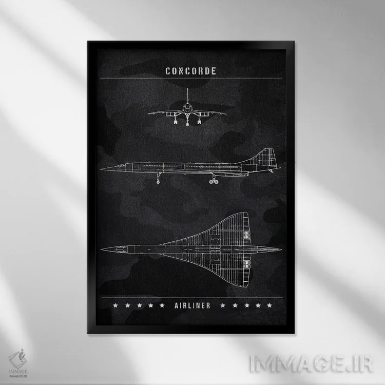 تابلو دکوراتیو کنکورد اثر جوزف فرناندو - نمای قابدار مشکی