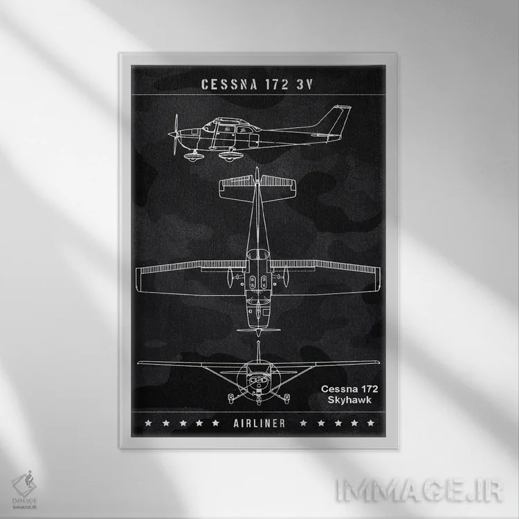 تابلو دکوراتیو سسنا اثر جوزف فرناندو - نمای قابدار سفید