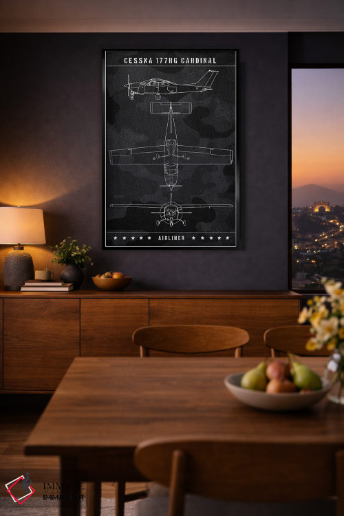 تابلو دکوراتیو سسنا ۱۷۷RG کارباورال اثر جوزف فرناندو - D2B