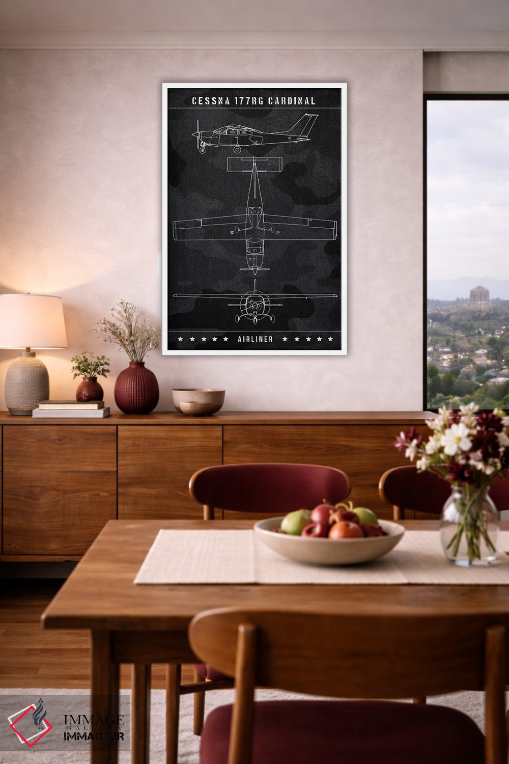 تابلو دکوراتیو سسنا ۱۷۷RG کارباورال اثر جوزف فرناندو - D3W