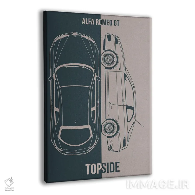 تابلو دکوراتیو آلفا رومئو GT اثر جوزف فرناندو - نمای پرسپکتیو محصول