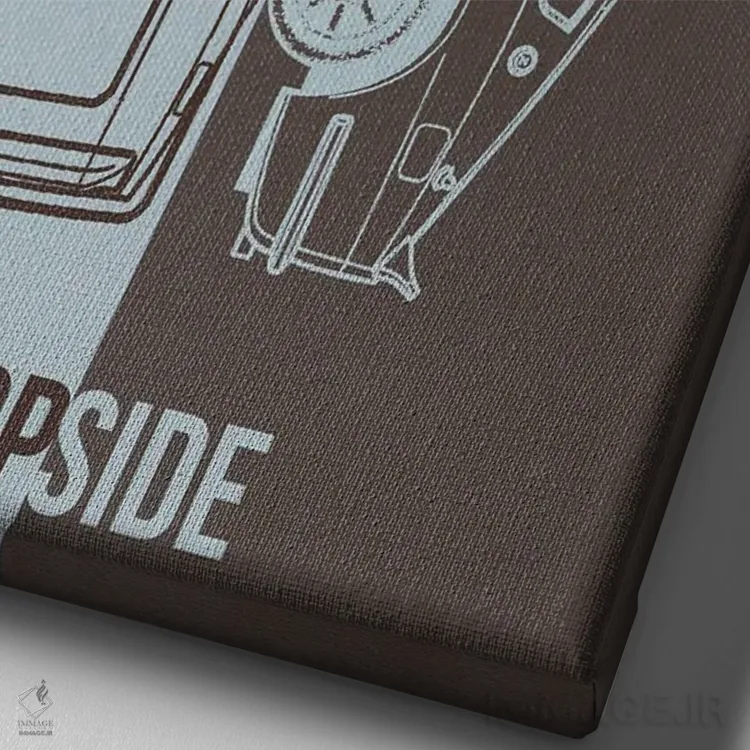 تابلو دکوراتیو داتسون ۲۴۰ زد اثر جوزف فرناندو - نمای نزدیک بافت بوم