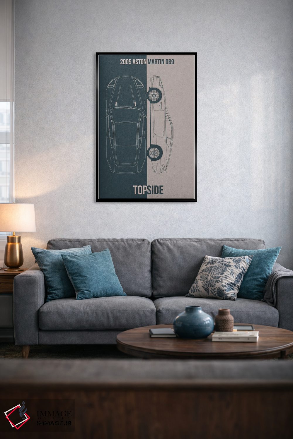 تابلو دکوراتیو استون مارتین DB9 مدل ۲۰۰۵ اثر جوزف فرناندو - D6B