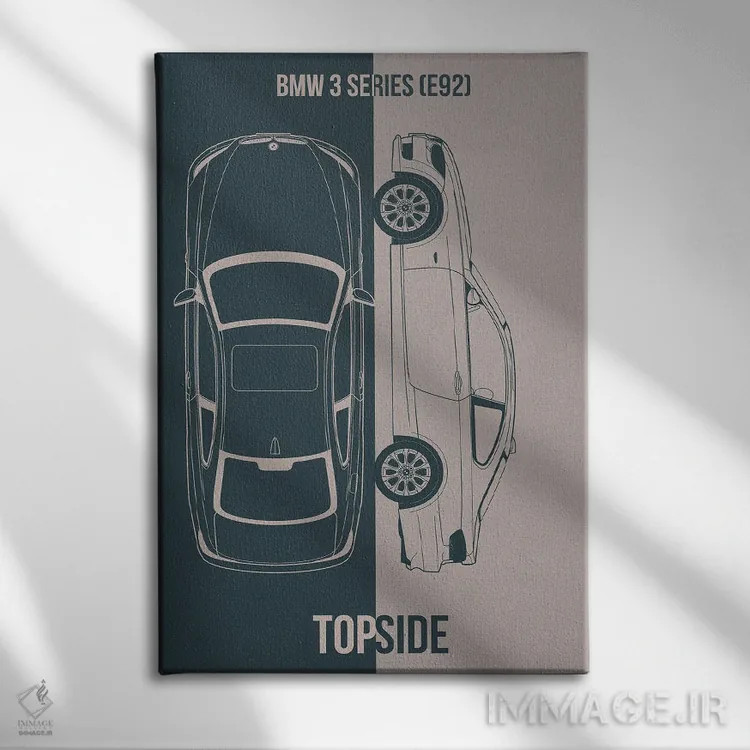 تابلو دکوراتیو بی ام و سری ۳ اثر جوزف فرناندو - نمای روبهرو روی دیوار