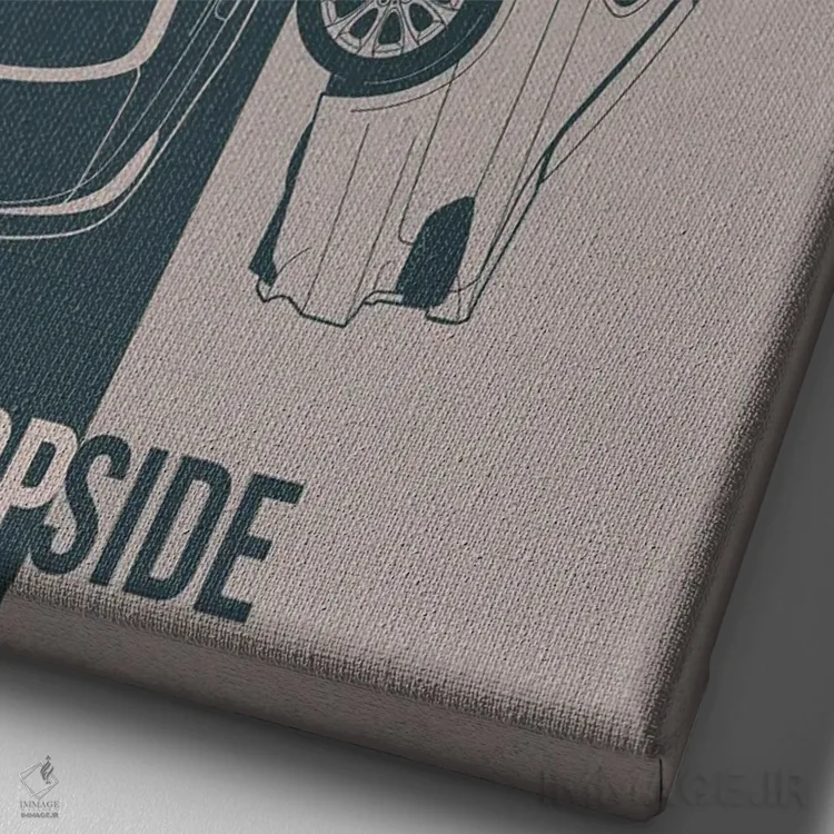 تابلو دکوراتیو بی ام و سری ۳ اثر جوزف فرناندو - نمای نزدیک بافت بوم