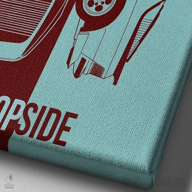 تابلو دکوراتیو پورشه ۹۴۴ توربو اثر جوزف فرناندو - نمای نزدیک بافت بوم