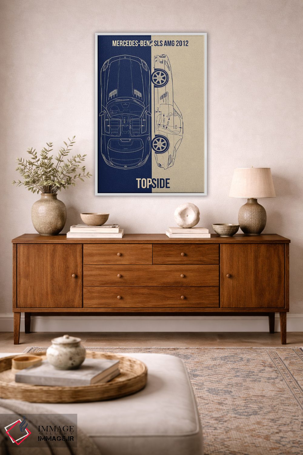 تابلو دکوراتیو مرسدس بنز SLS AMG اثر جوزف فرناندو - D2W