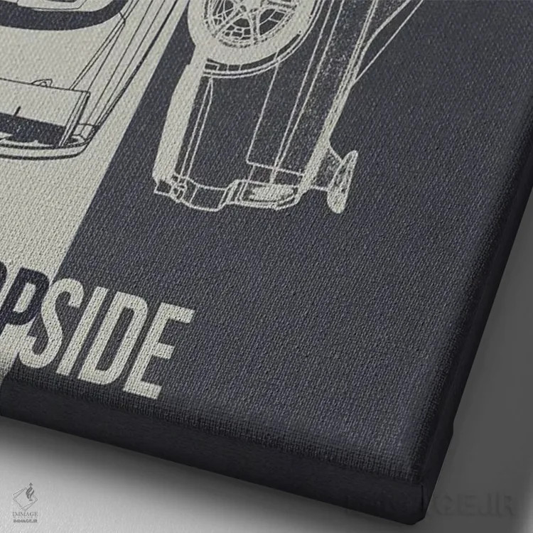 تابلو دکوراتیو نیسان آر۳۴ اثر جوزف فرناندو - نمای نزدیک بافت بوم