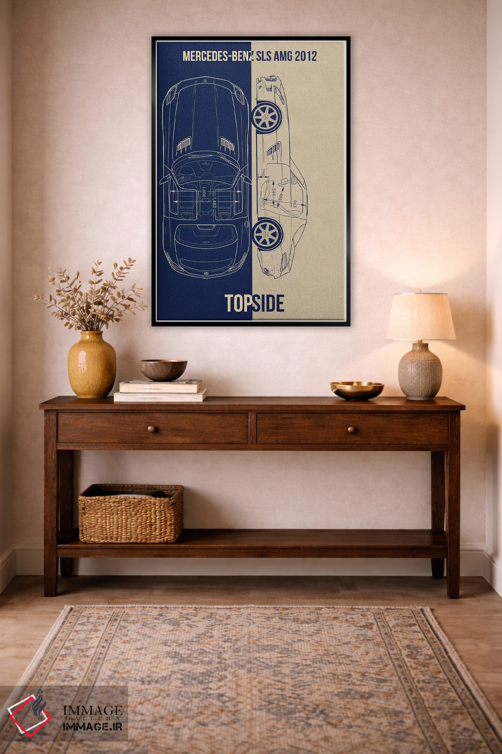تابلو دکوراتیو مرسدس بنز SLS AMG اثر جوزف فرناندو - D4B