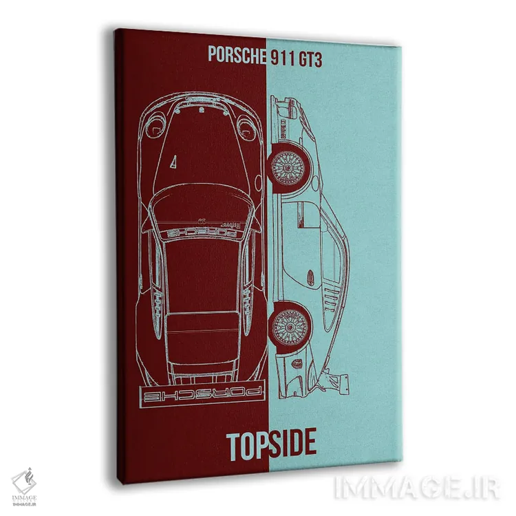 تابلو دکوراتیو پورشه ۹۱۱ GT3 مدل I اثر جوزف فرناندو - نمای پرسپکتیو محصول