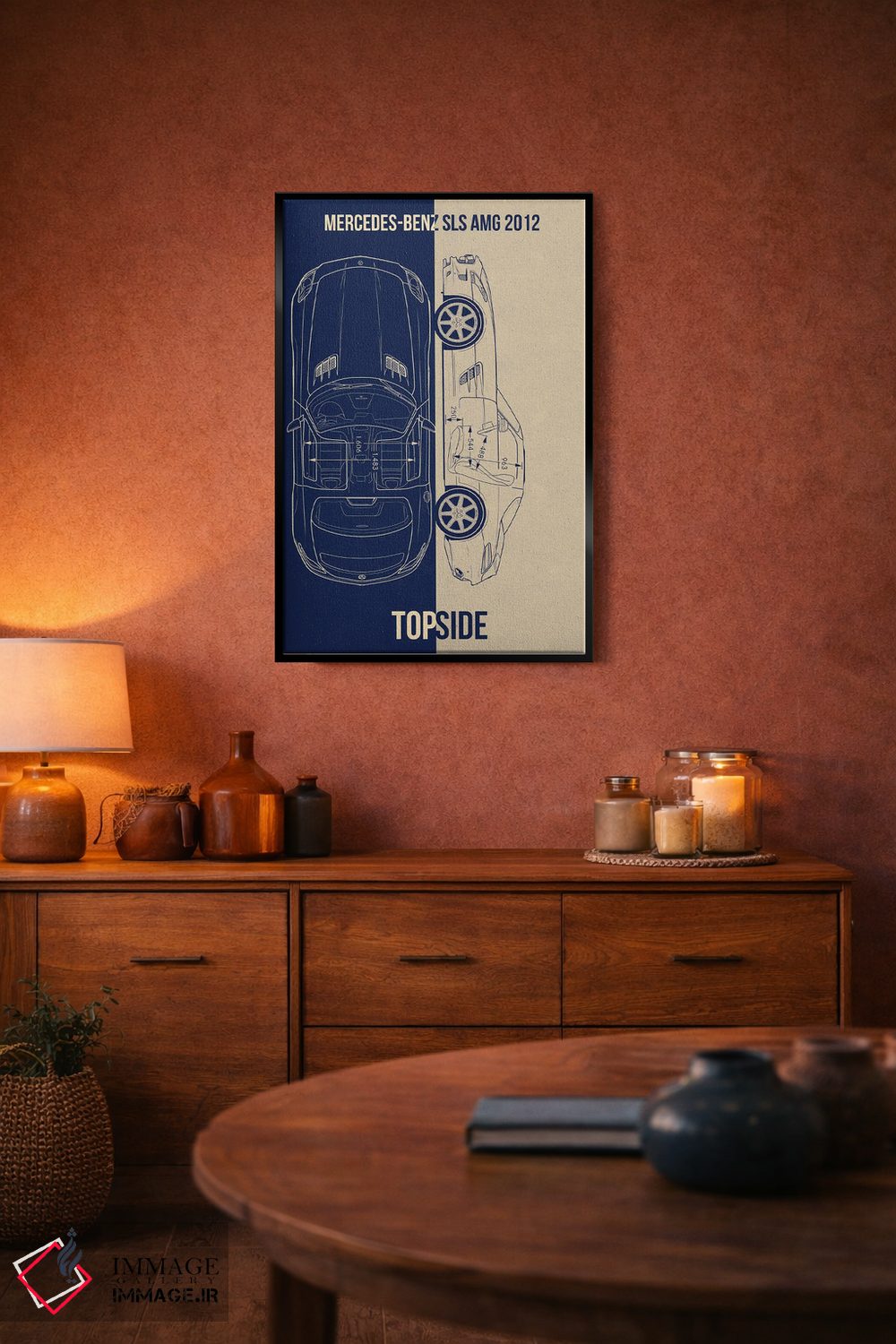 تابلو دکوراتیو مرسدس بنز SLS AMG اثر جوزف فرناندو - D5B