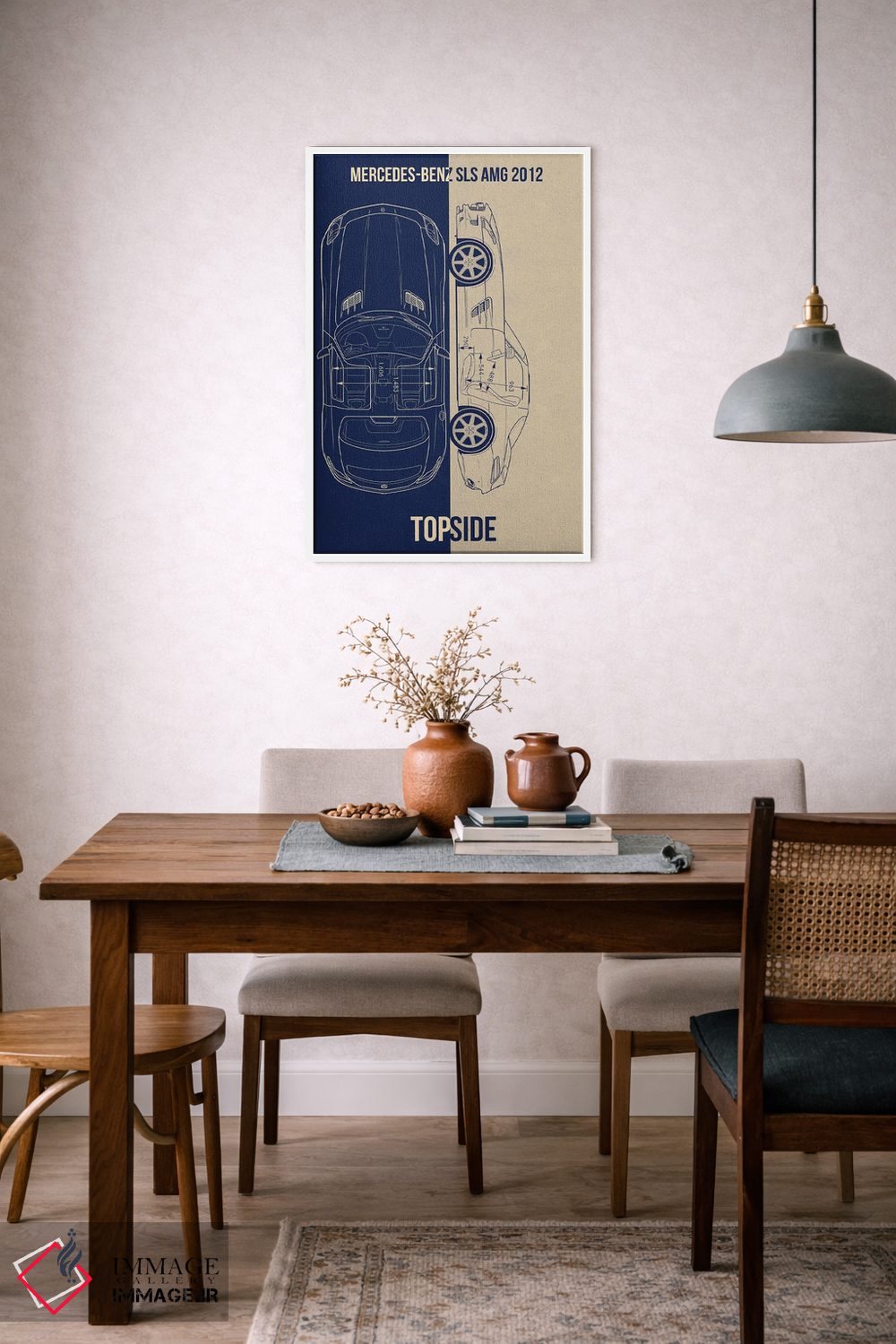 تابلو دکوراتیو مرسدس بنز SLS AMG اثر جوزف فرناندو - D6W