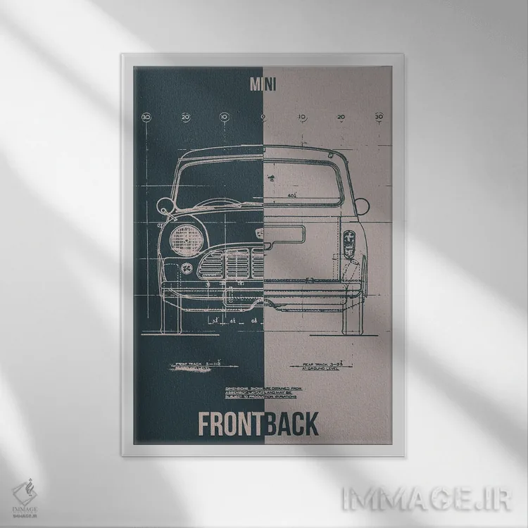 تابلو دکوراتیو مینی اثر جوزف فرناندو - نمای قابدار سفید