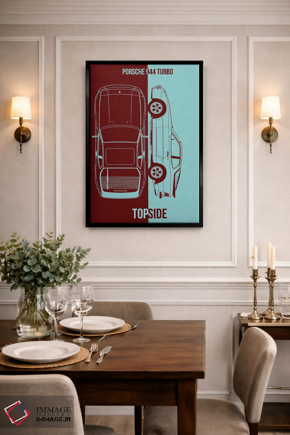 تابلو دکوراتیو پورشه ۹۴۴ توربو اثر جوزف فرناندو - D2B