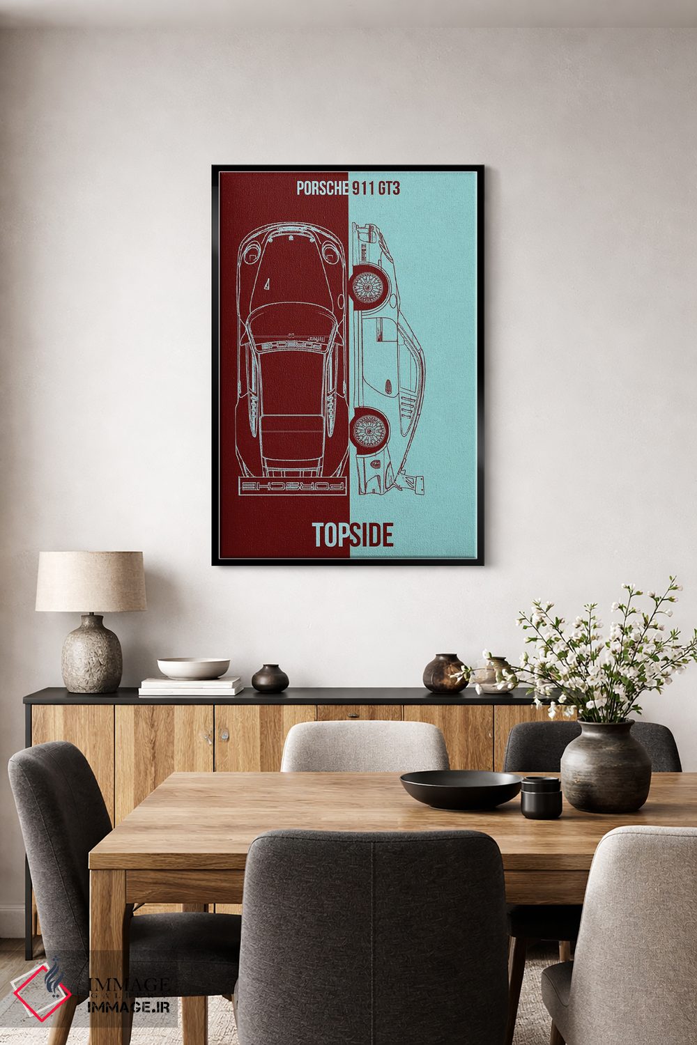 تابلو دکوراتیو پورشه ۹۱۱ GT3 مدل I اثر جوزف فرناندو - D4B