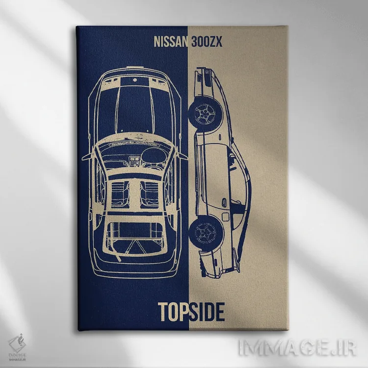 تابلو دکوراتیو نیسان ۳۰۰ زد ایکس اثر جوزف فرناندو - نمای روبهرو روی دیوار