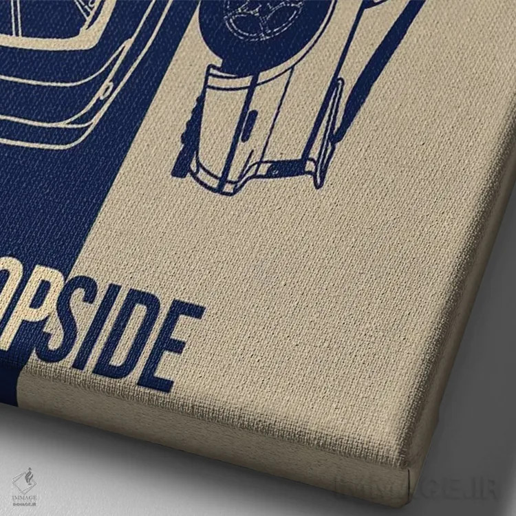 تابلو دکوراتیو نیسان ۳۰۰ زد ایکس اثر جوزف فرناندو - نمای نزدیک بافت بوم