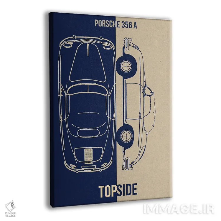 تابلو دکوراتیو پورشه ۳۵۶ ای اثر جوزف فرناندو - نمای پرسپکتیو محصول