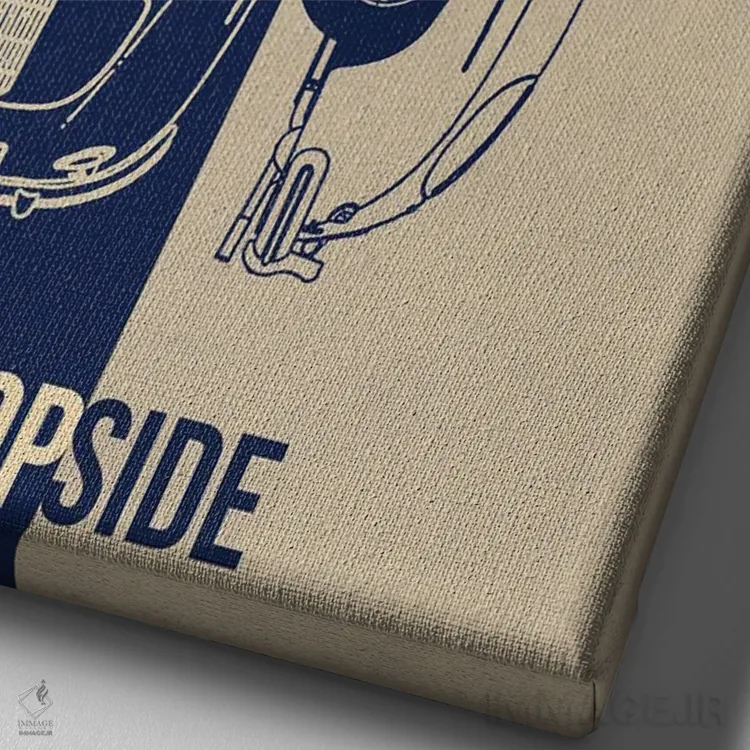 تابلو دکوراتیو پورشه ۳۵۶ ای اثر جوزف فرناندو - نمای نزدیک بافت بوم