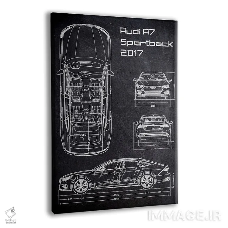 تابلو دکوراتیو آئودی آ۷ اسپرت بک ۲۰۱۷ اثر جوزف فرناندو - نمای پرسپکتیو محصول