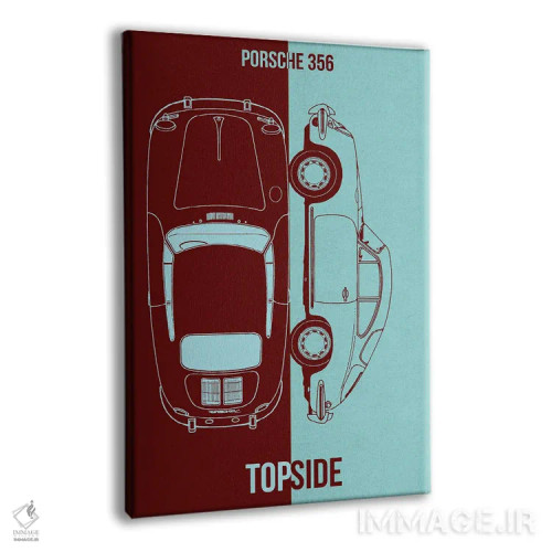 تابلو دکوراتیو پورشه ۳۵۶ اثر جوزف فرناندو - نمای پرسپکتیو محصول