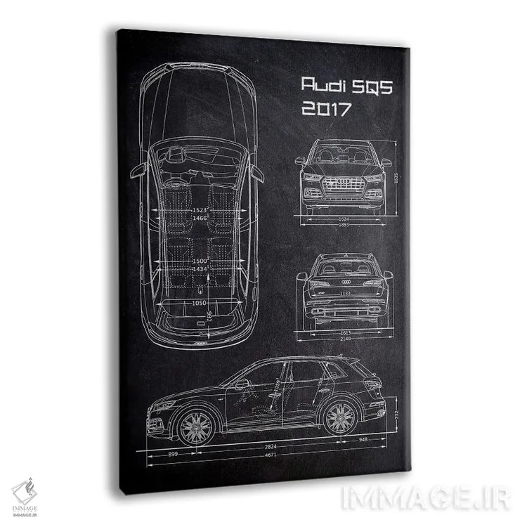 تابلو دکوراتیو آئودی اس کیو۵ مدل ۲۰۱۷ اثر جوزف فرناندو - نمای پرسپکتیو محصول