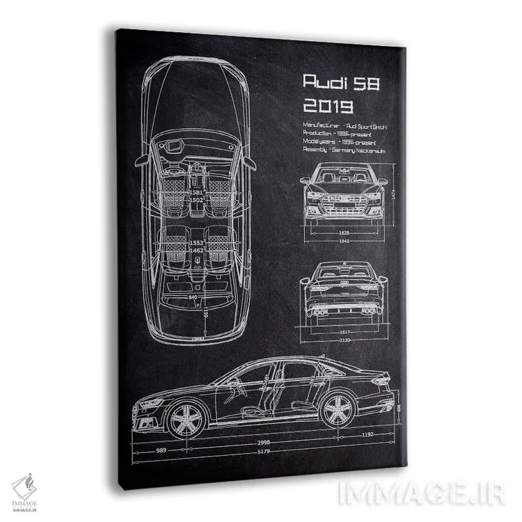 تابلو دکوراتیو آئودی اس۸ اثر جوزف فرناندو - نمای پرسپکتیو محصول